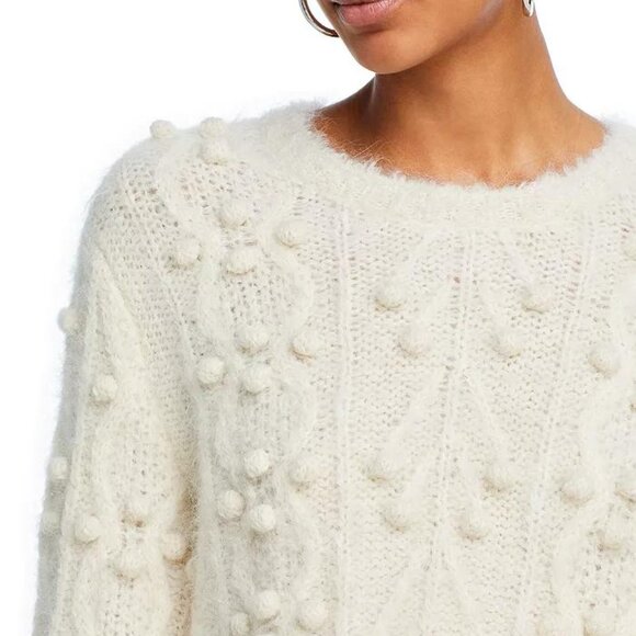 FRAME Popcorn Pullover Sweater | Cream Textured Knit | Size XL | NWT - Picture 4 of 7